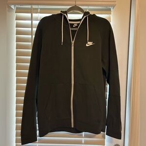 Nike Dark Green Zip-Up Hoodie